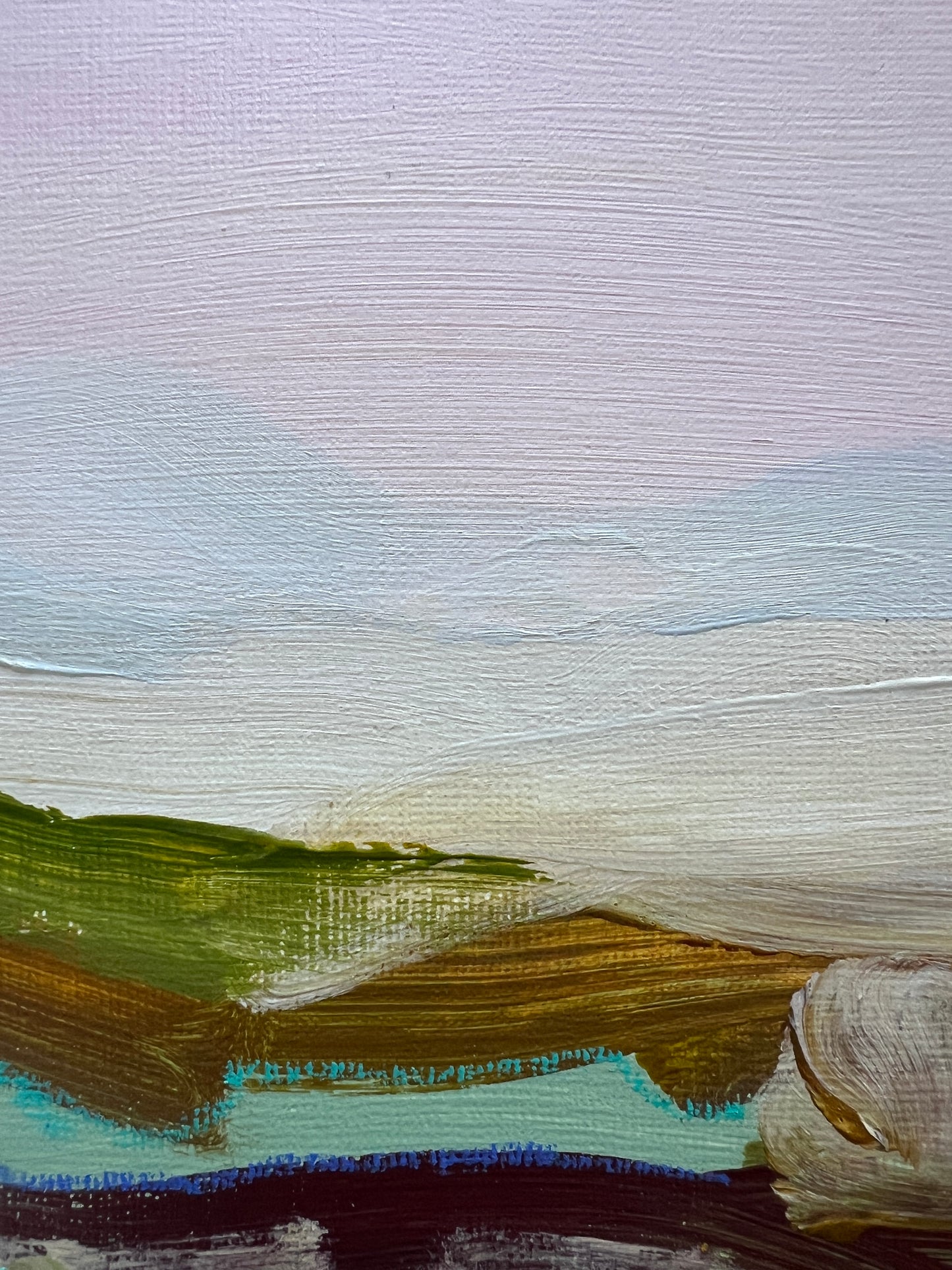 8"x10" Abstract Landscape: Acrylic and Oil Stick on Paper