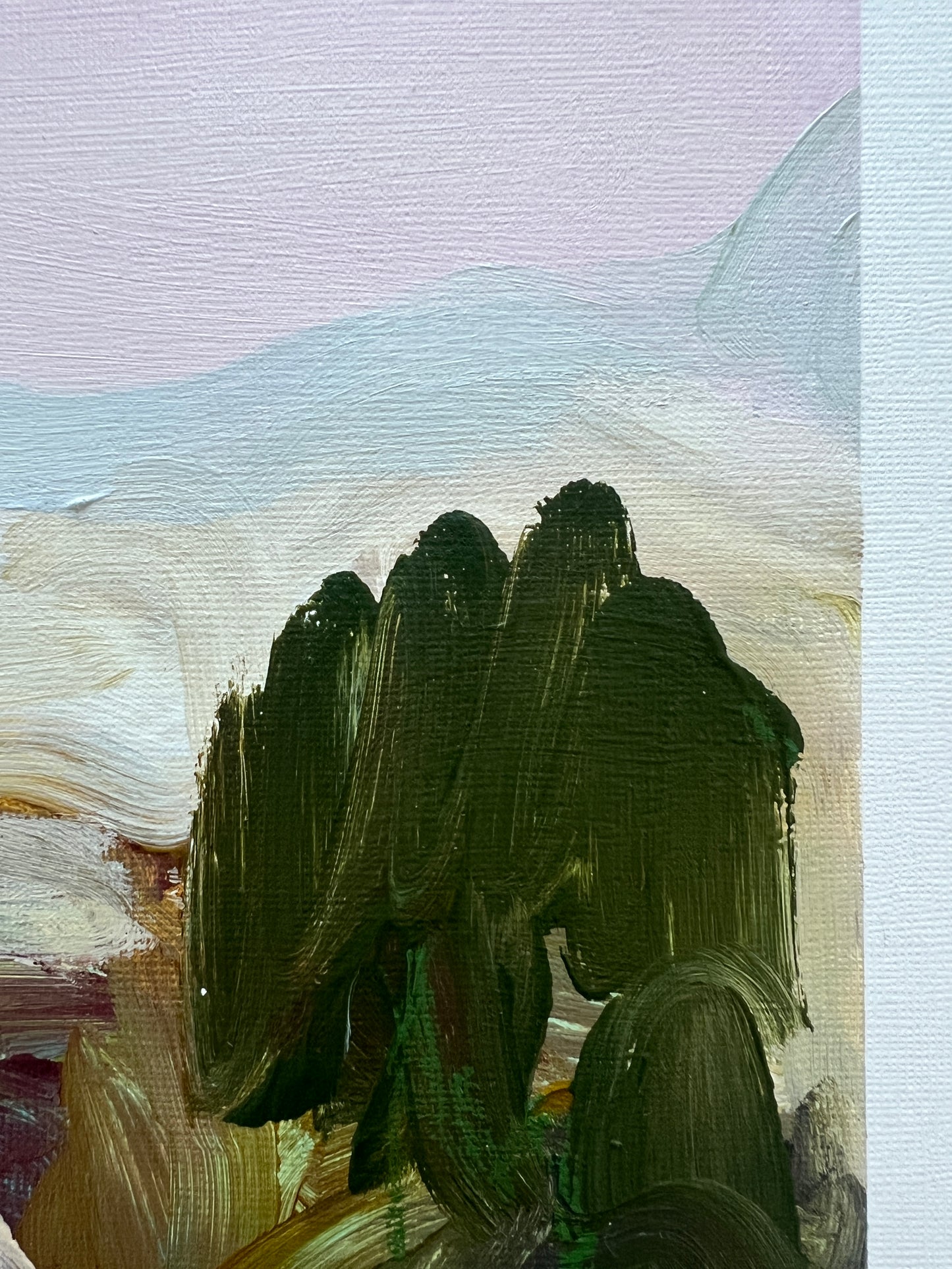 8"x10" Abstract Landscape: Acrylic and Oil Stick on Paper