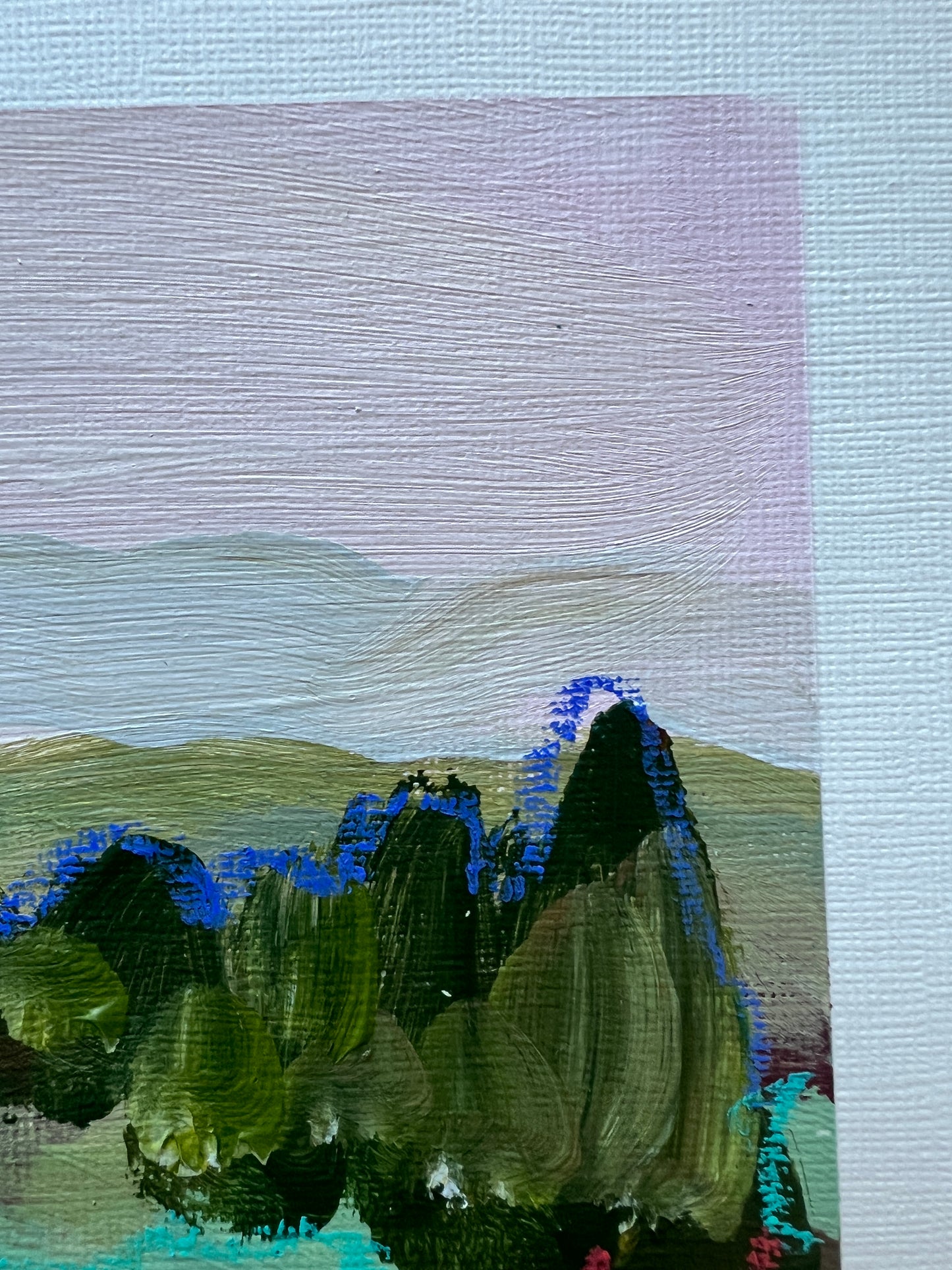 5"x7"  Abstract Landscape: Acrylic and Oil Stick on Paper