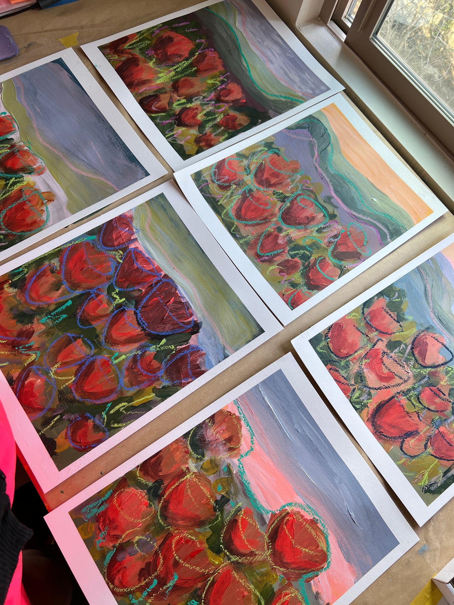 12" x 10" Superbloom on Paper Paintings (6 variations)