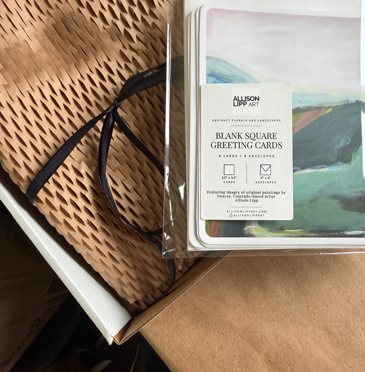 Square Greeting Cards & Envelopes, Pack of 8 - Blank on Back