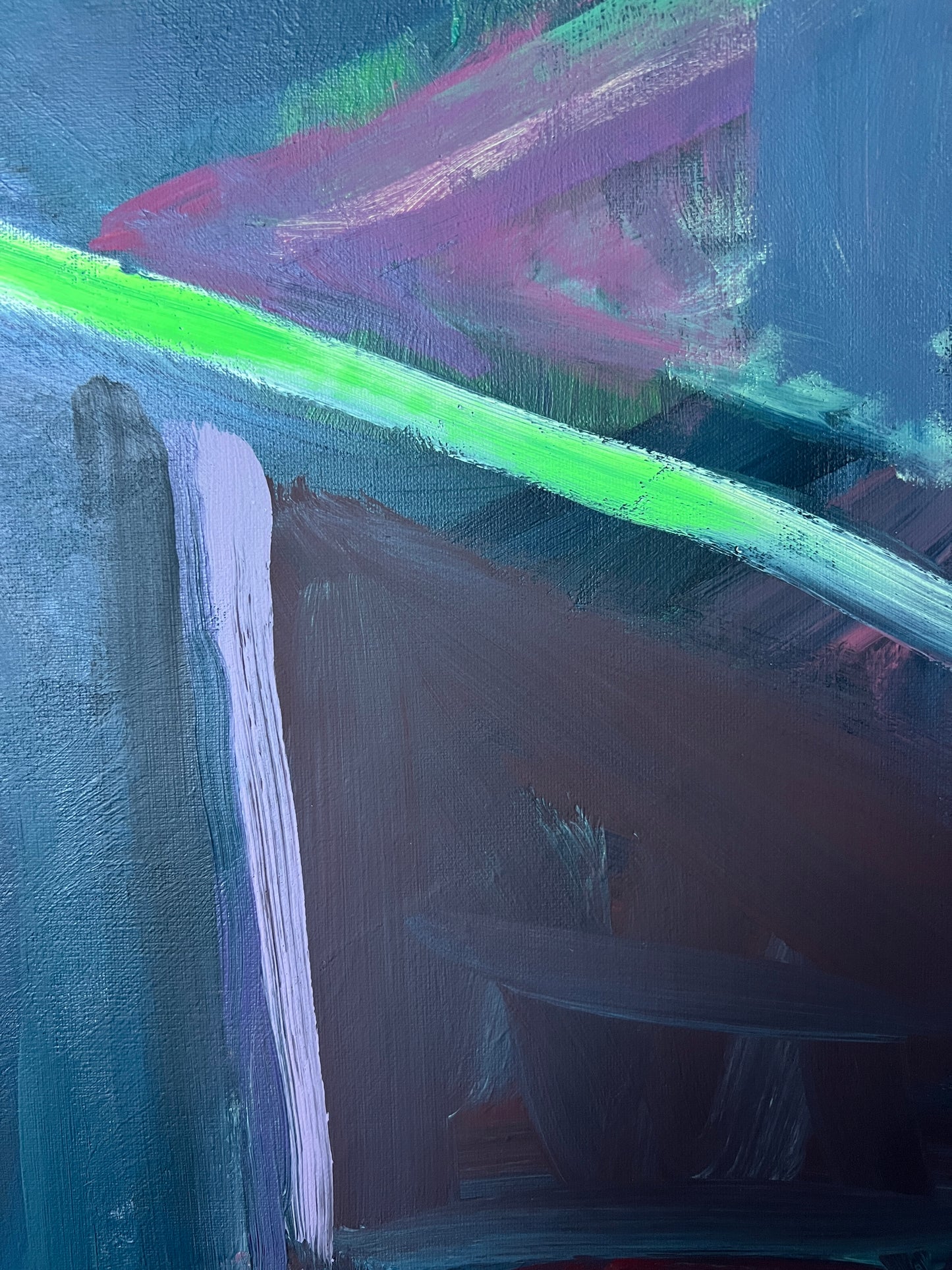 48" x 36" | Acrylic on Canvas | "Scooter at Night"