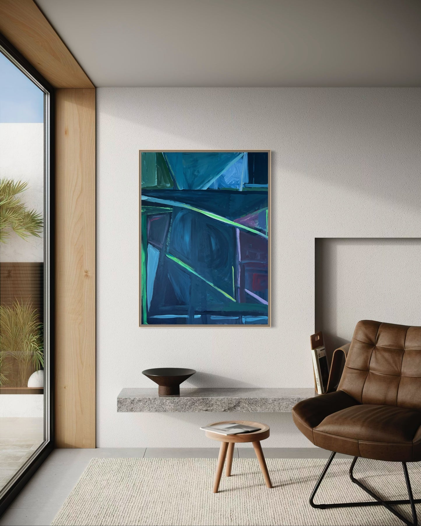 48" x 36" | Acrylic on Canvas | "Scooter at Night"