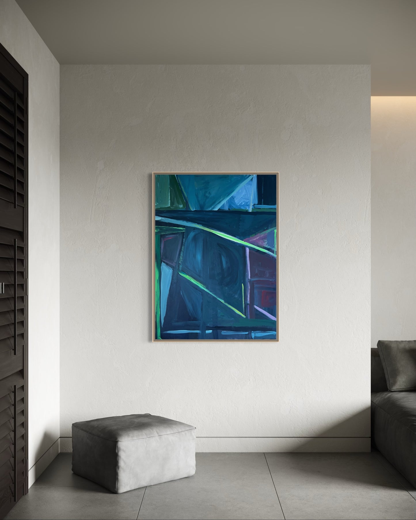 48" x 36" | Acrylic on Canvas | "Scooter at Night"