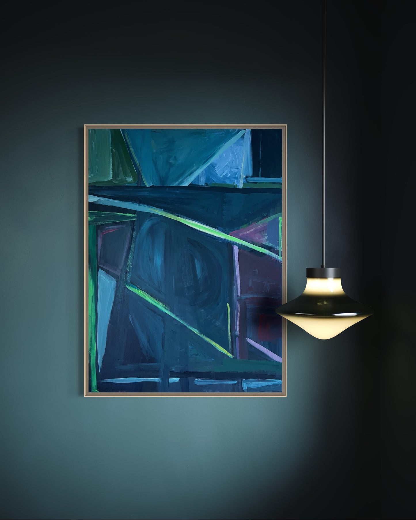 48" x 36" | Acrylic on Canvas | "Scooter at Night"