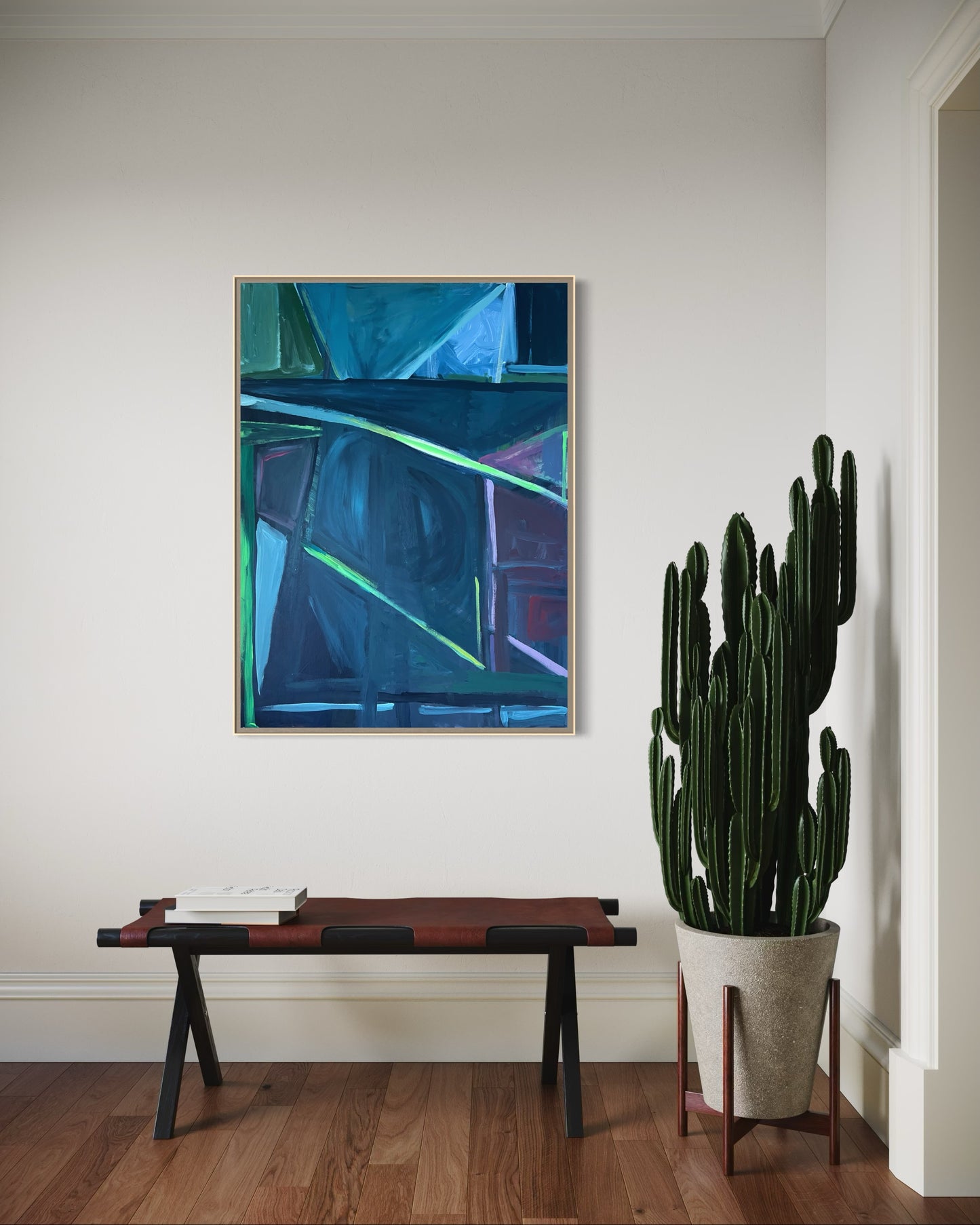48" x 36" | Acrylic on Canvas | "Scooter at Night"