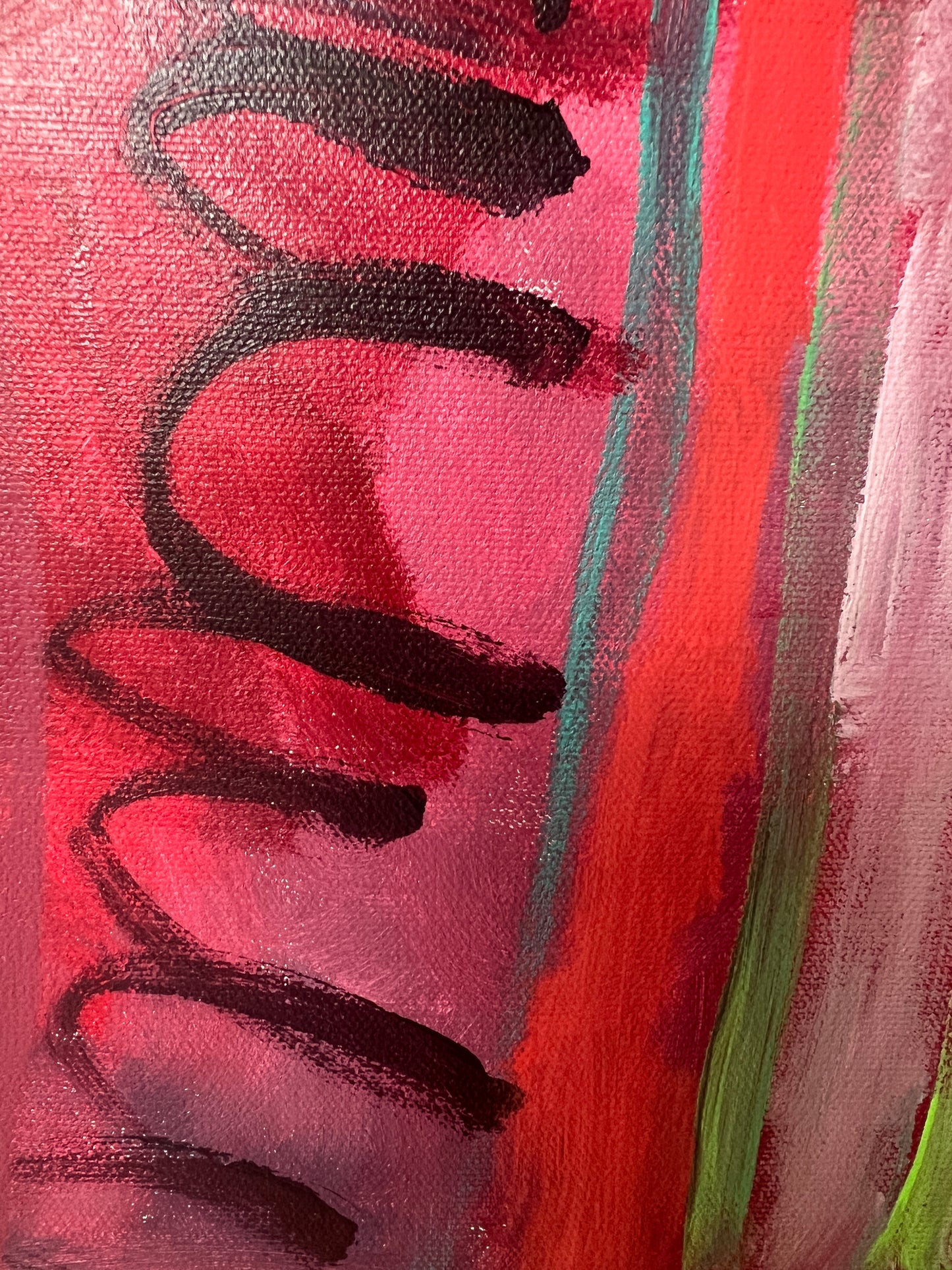 36" x 36" | Acrylic on Canvas | "Naptime Flower Power Party" | FRAMED